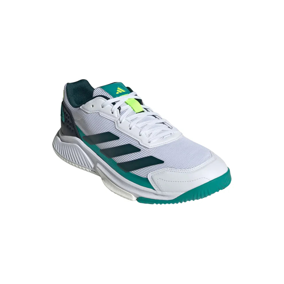 Adidas Courtquick Padel Shoes - White/Aurora Ivy