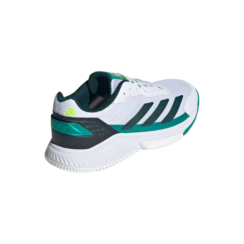 Adidas Courtquick Padel Shoes - White/Aurora Ivy