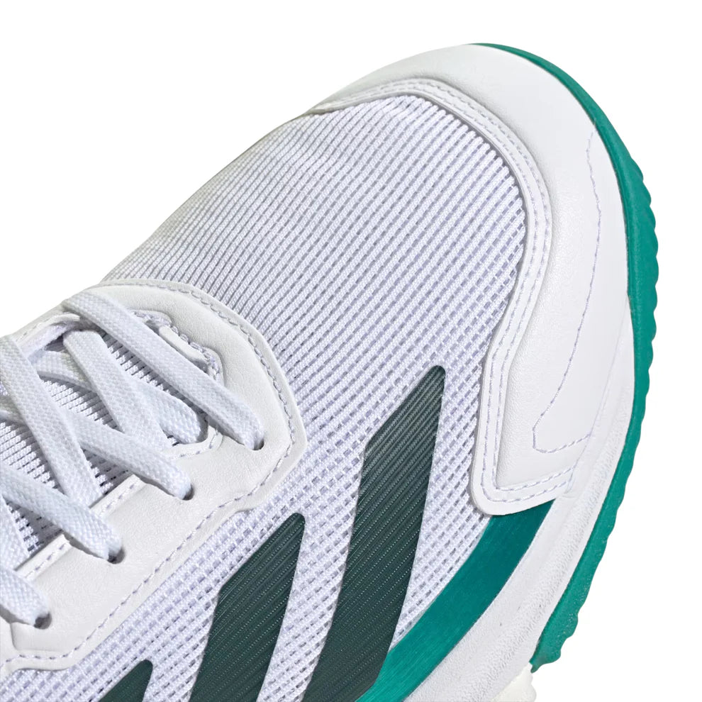 Adidas Courtquick Padel Shoes - White/Aurora Ivy