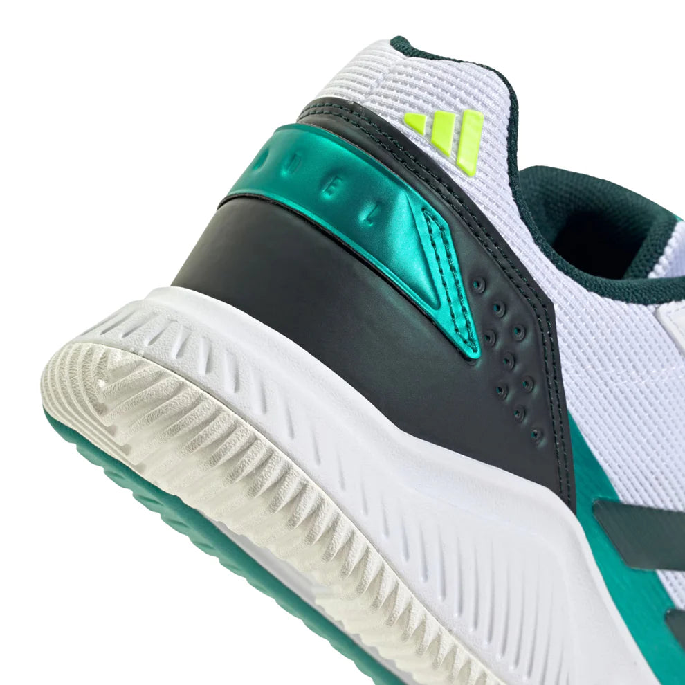 Adidas Courtquick Padel Shoes - White/Aurora Ivy