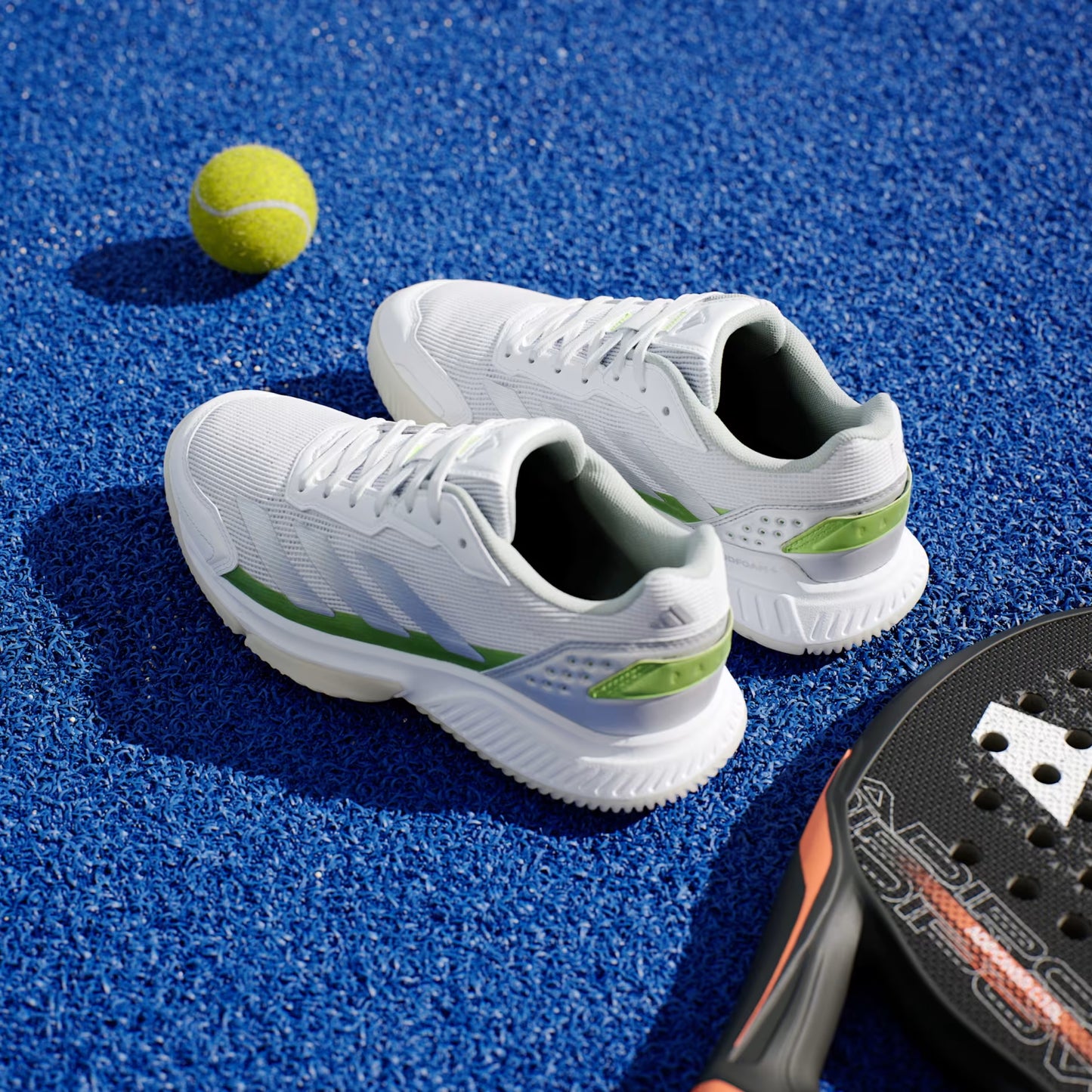 Adidas Courtquick Ladies Padel Shoes (White/Silver)