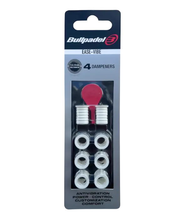 Bullpadel Ease Vibe padel racket dampeners (White) - front view