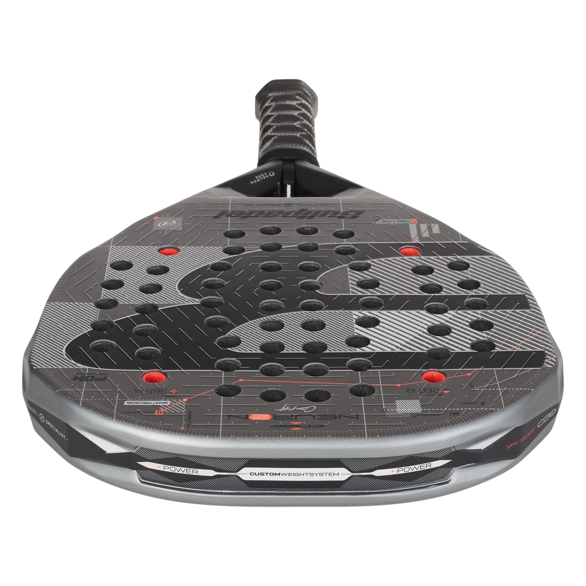 Bullpadel Neuron 02 Edge Comfort padel racket - top view