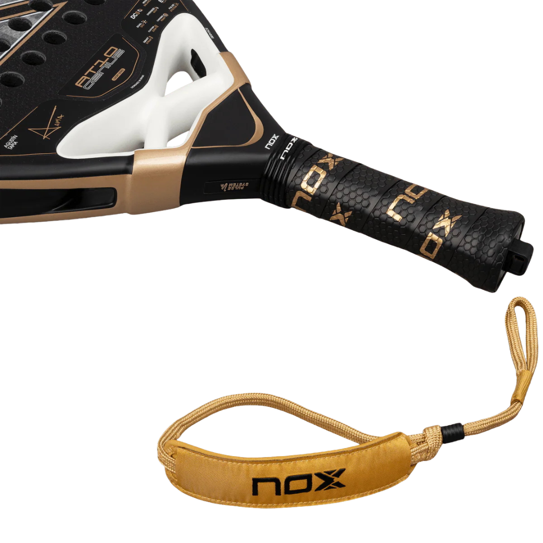 2026 Nox AT10 Genius 18K padel racket - wrist strap detail