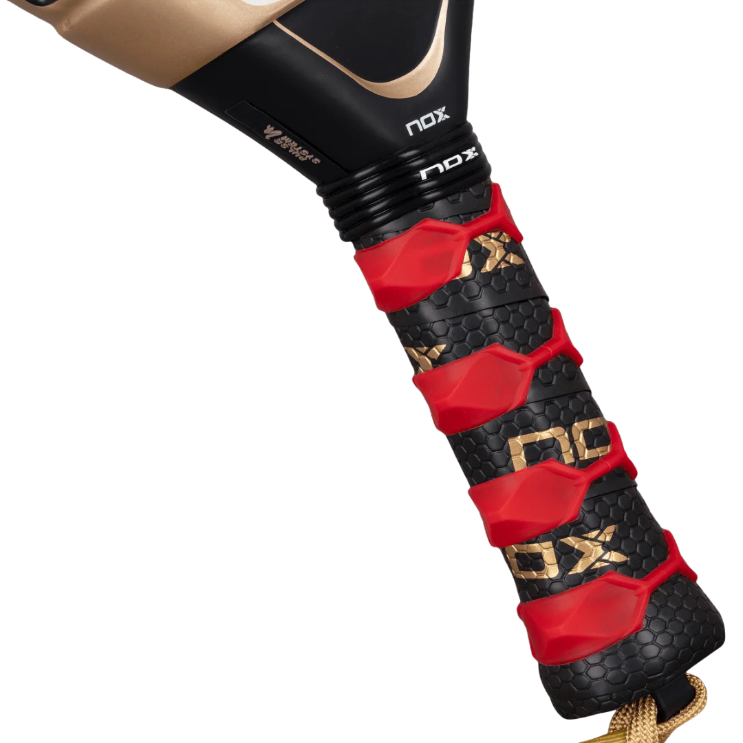 2026 Nox AT10 Genius 18K padel racket - grip wrap detail
