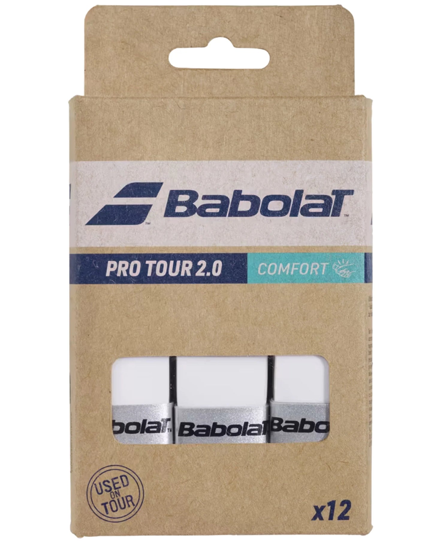 Babolat Pro Tour 2.0 White Overgrips (12 Pack)