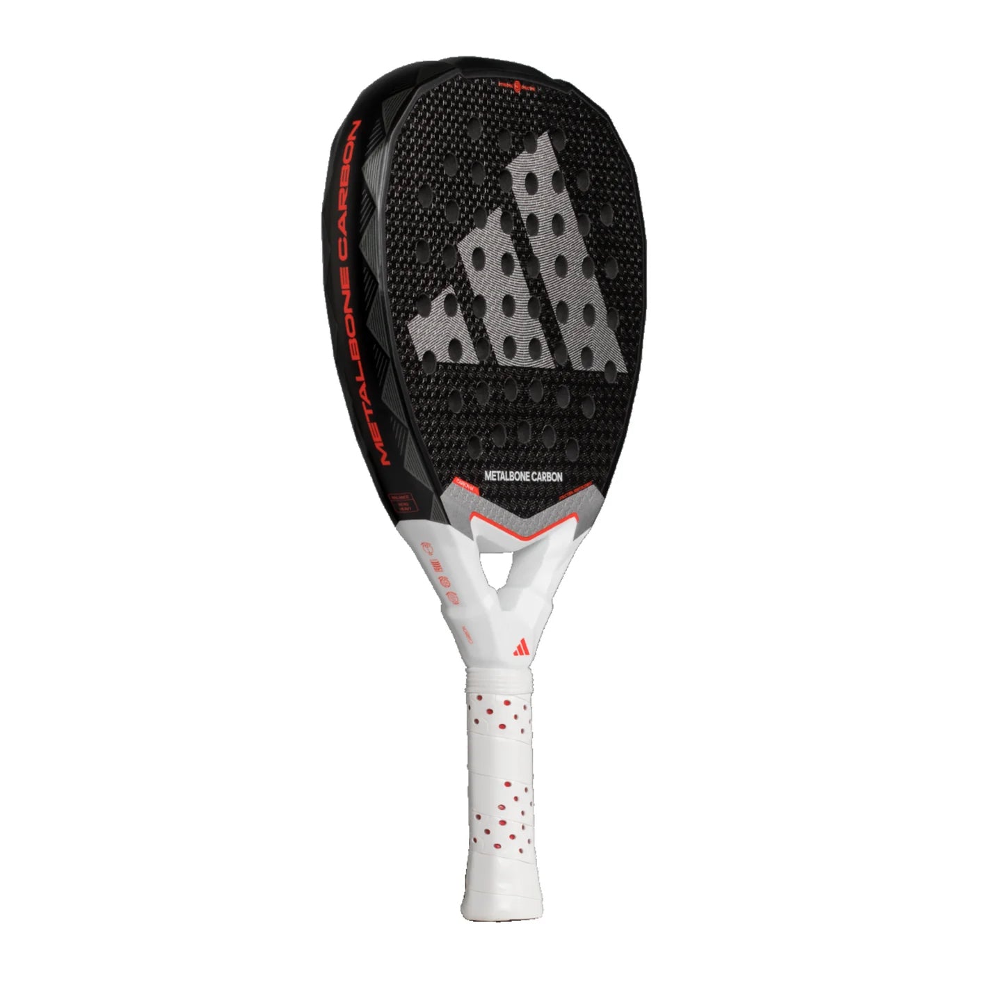 Twin pack of two 2025 Adidas Metalbone Carbon 3.4 padel rackets - angled view
