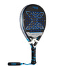 Twin pack of two 2025 Nox Quantum Cobalt 12K padel rackets - angled view