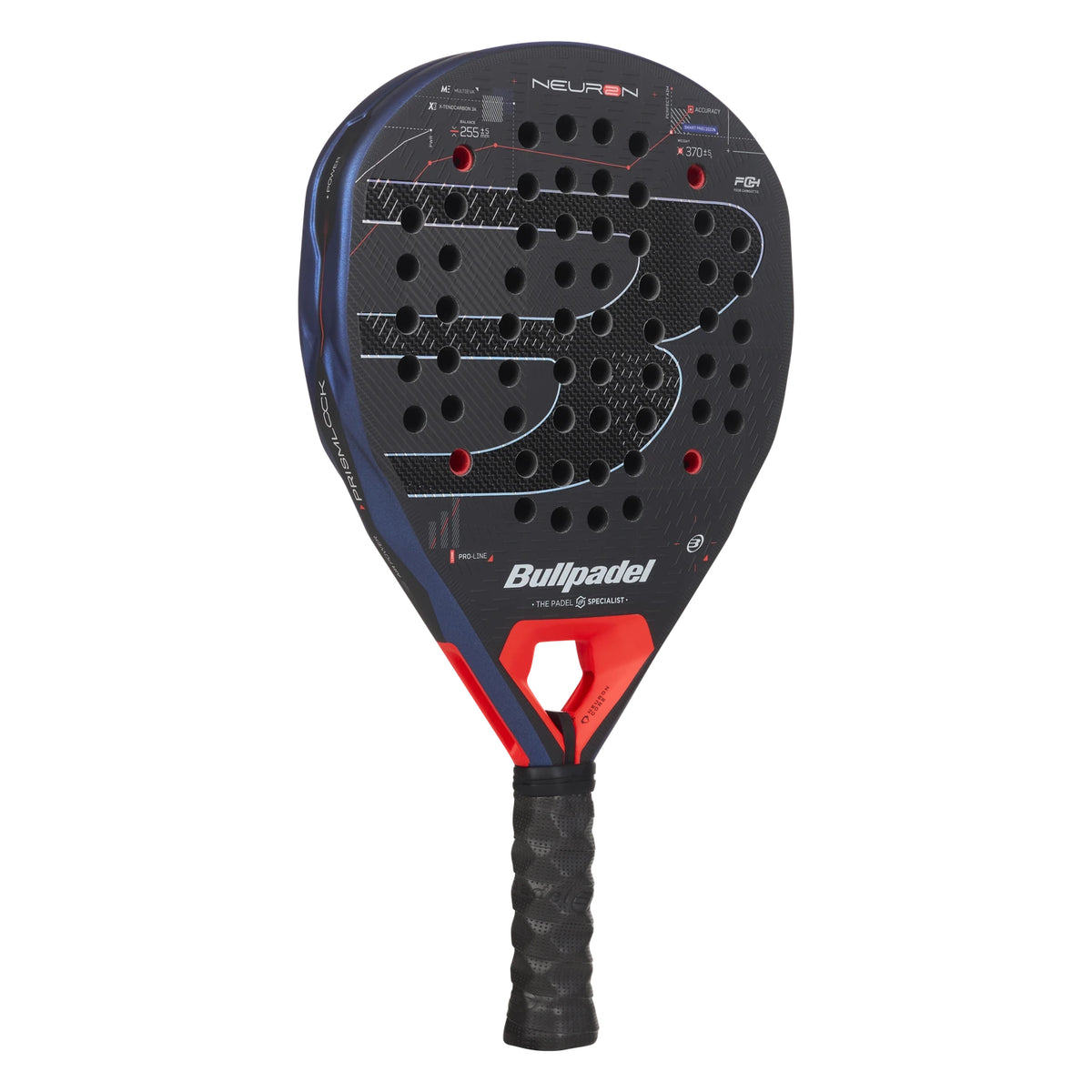 Bullpadel Neuron 02 padel racket - angled view