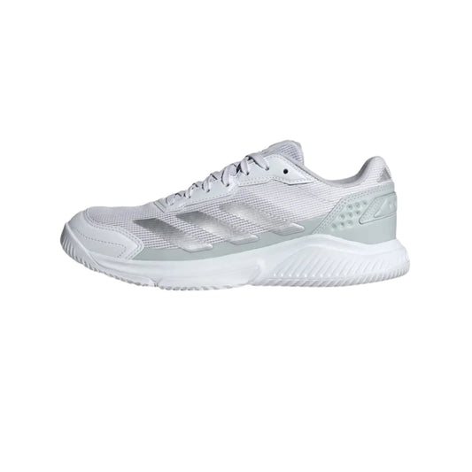 Adidas Courtquick Ladies Padel Shoes (Cloud White/Silver Metallic)