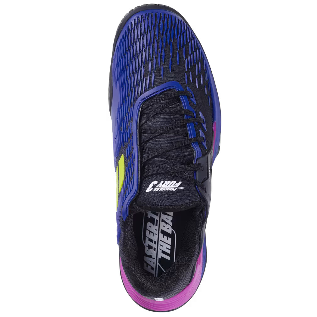Babolat Propulse Fury 3 men's padel shoes (Black/Dark Blue) - top view