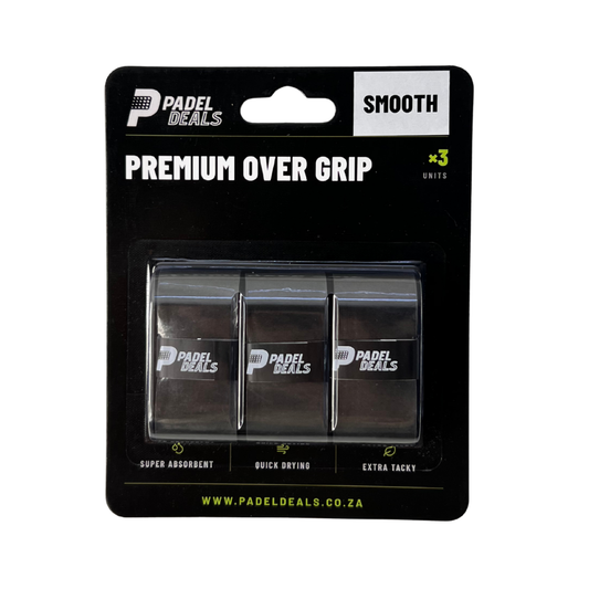 Smooth Black Premium Over Grip (3-Pack)