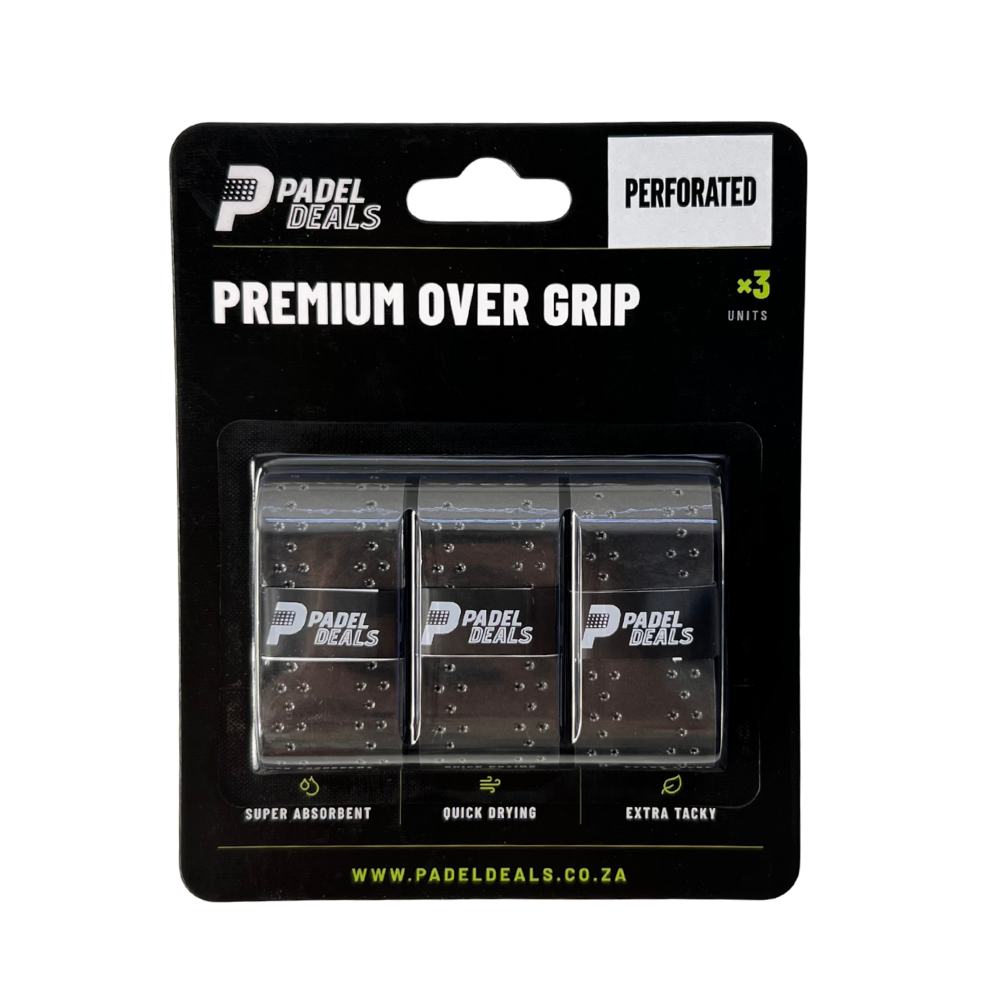 Perforated Black Premium Over Grip (3-Pack)