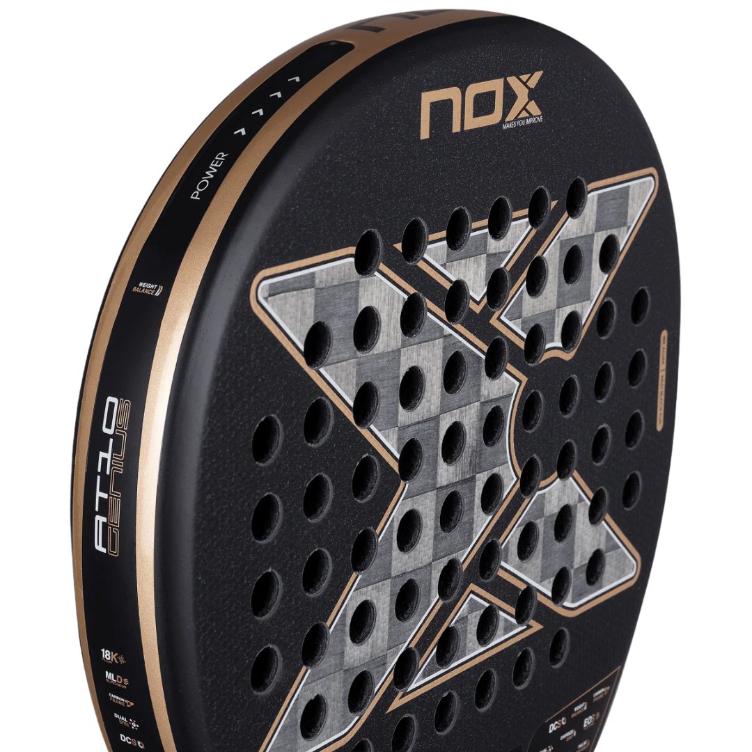 2026 Nox AT10 Genius 18K padel racket - top view