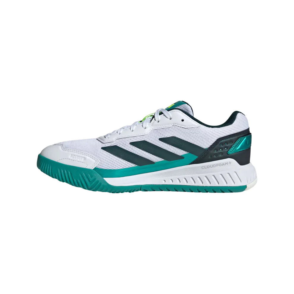 Adidas Courtquick Padel Shoes - White/Aurora Ivy