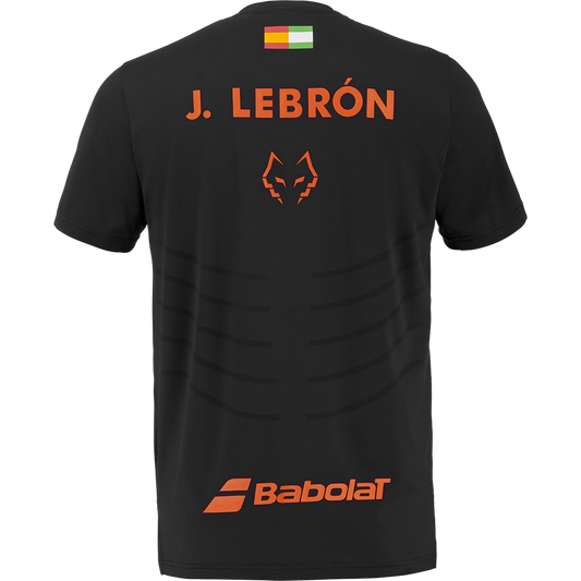 2026 Babolat Replica Lebrón padel T-shirt (Black) - back view