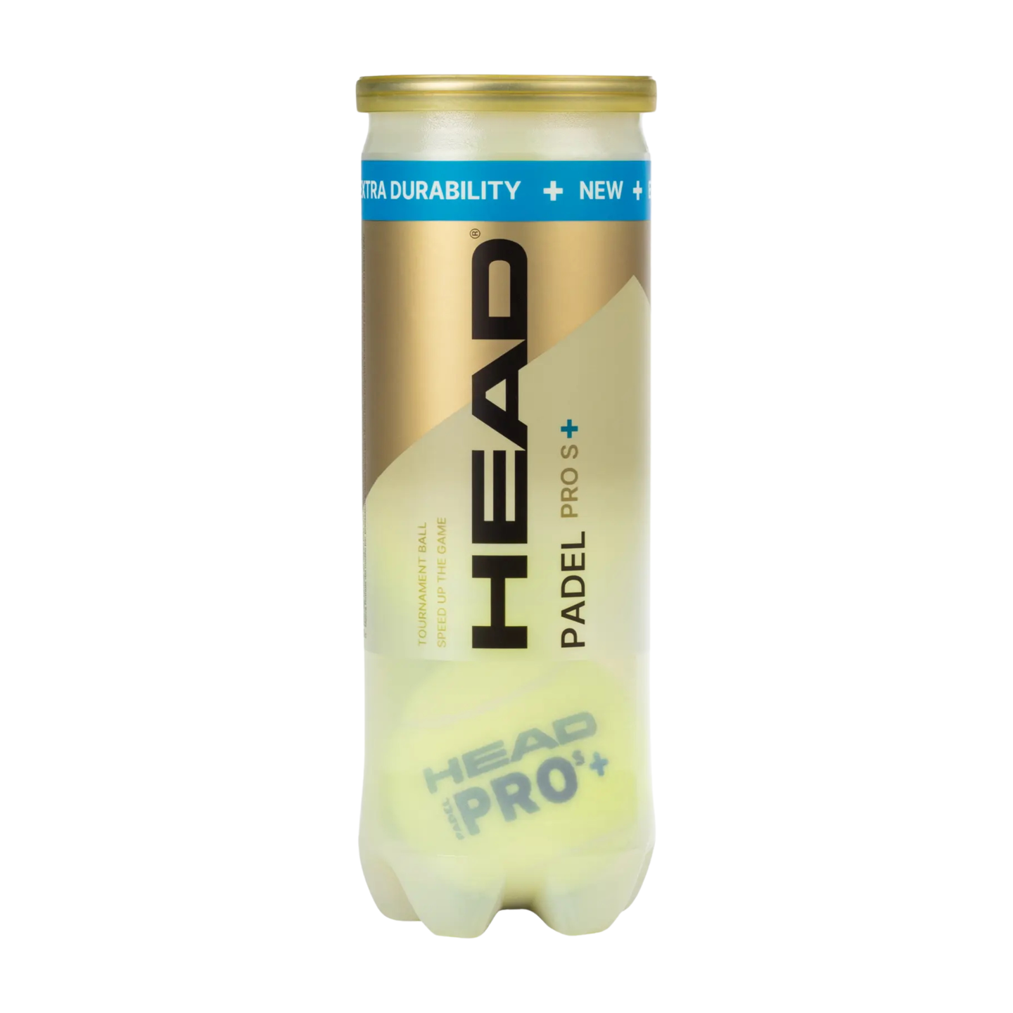 Head Padel Pro S+ Ball Tube (3 Balls) - Durability