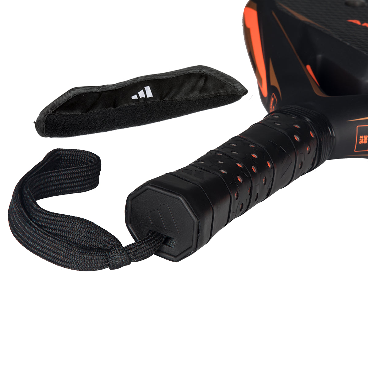 Adidas Arrow Hit CTRL padel racket - full view, end cap