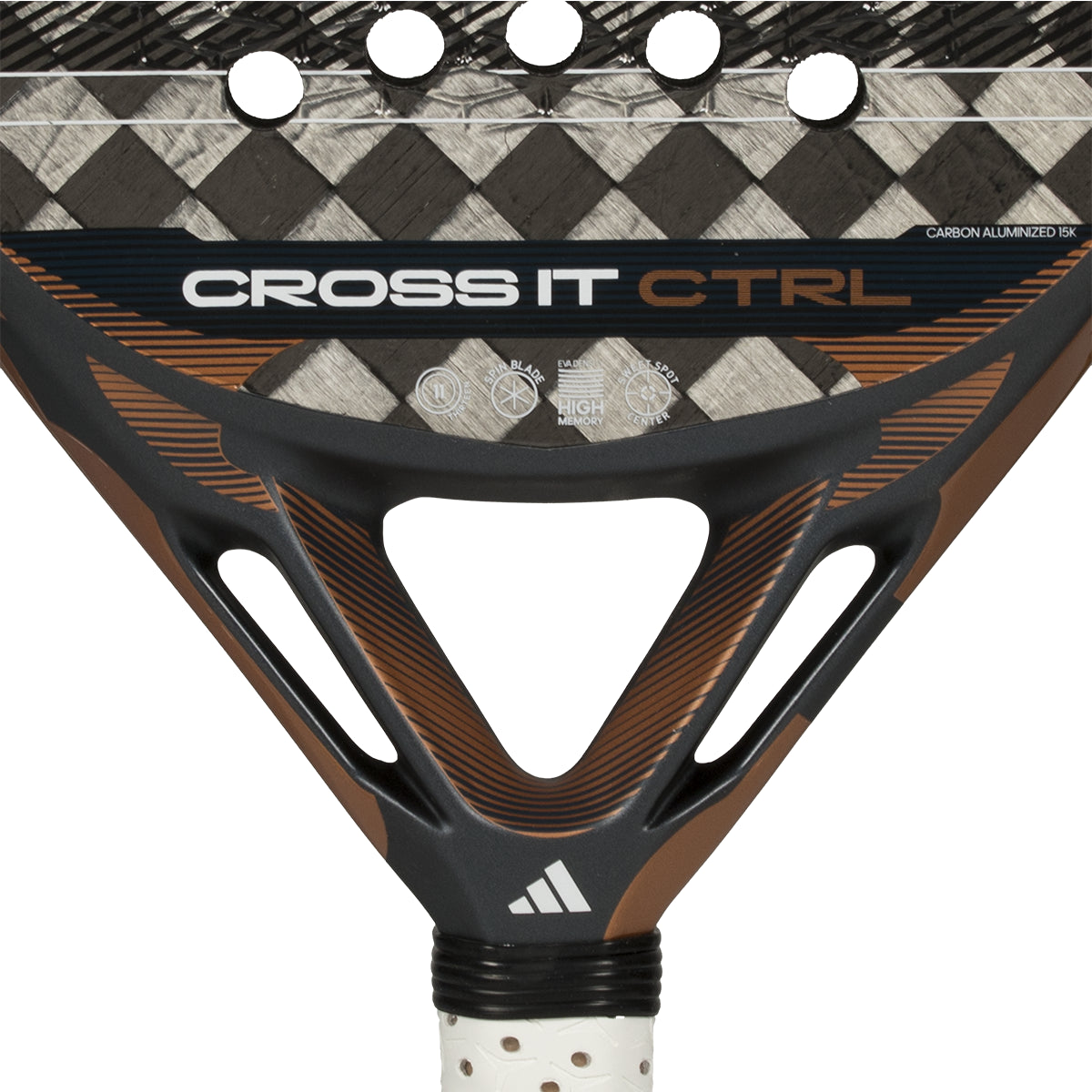 Adidas Cross IT CTRL padel racket - design detail, heart area