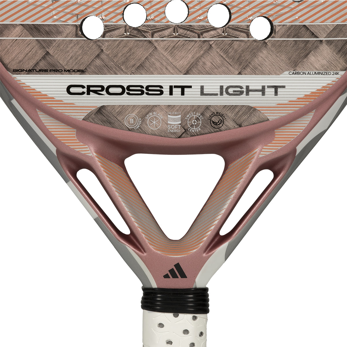 Adidas Cross IT Light padel racket - design detail, heart area