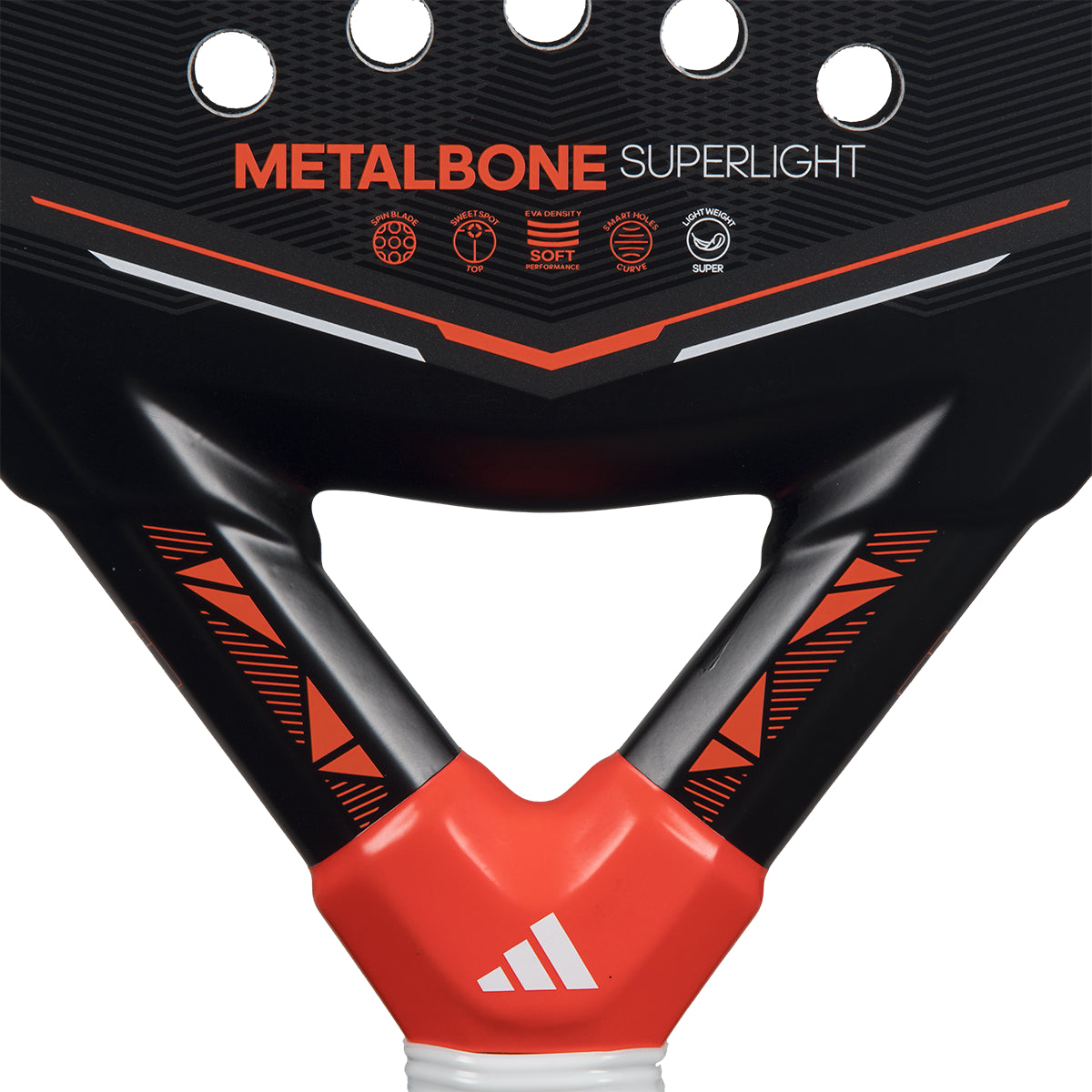 2026 Adidas Metalbone Superlight padel racket - heart detail view