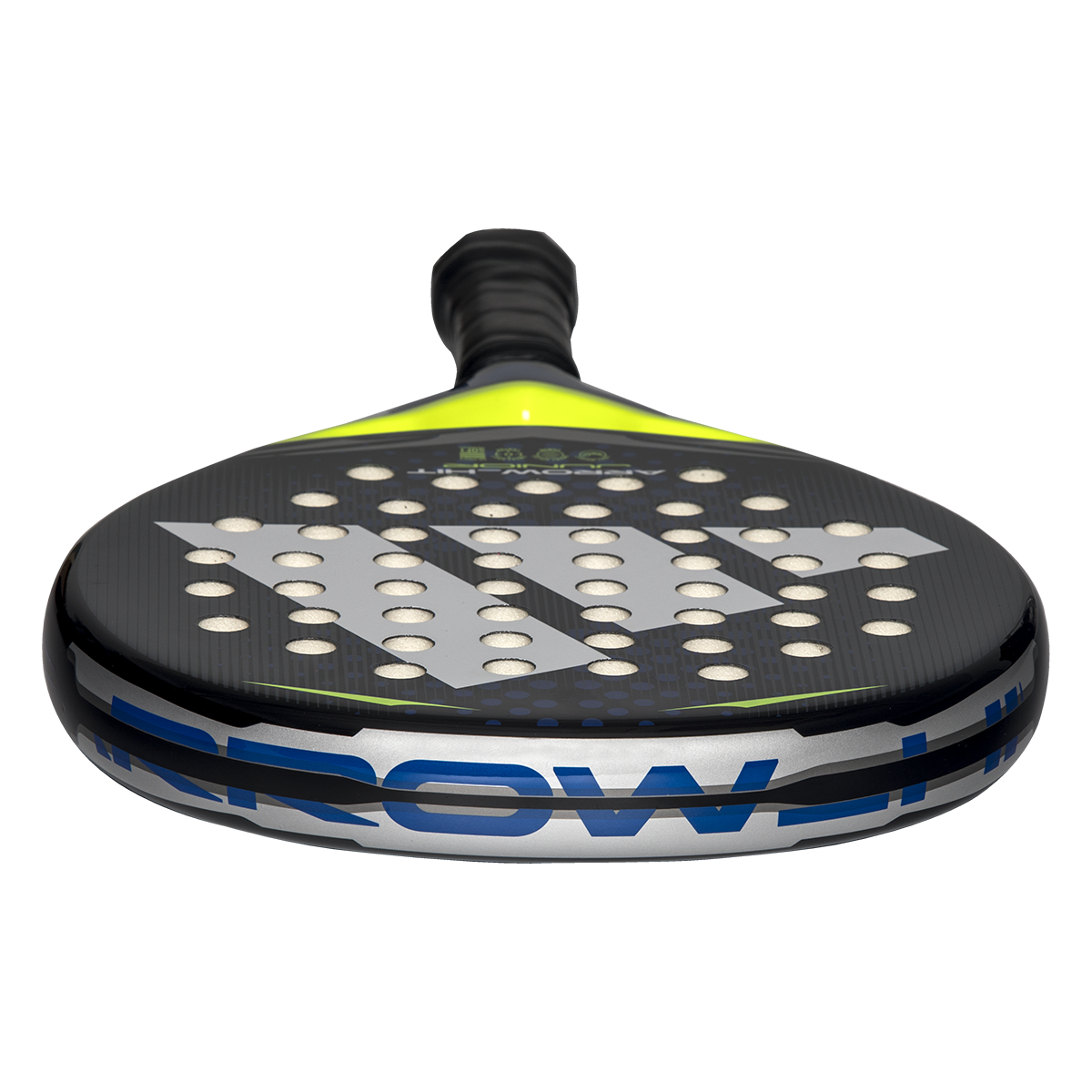 Adidas Arrow Hit Junior White/Blue padel racket - top edge view
