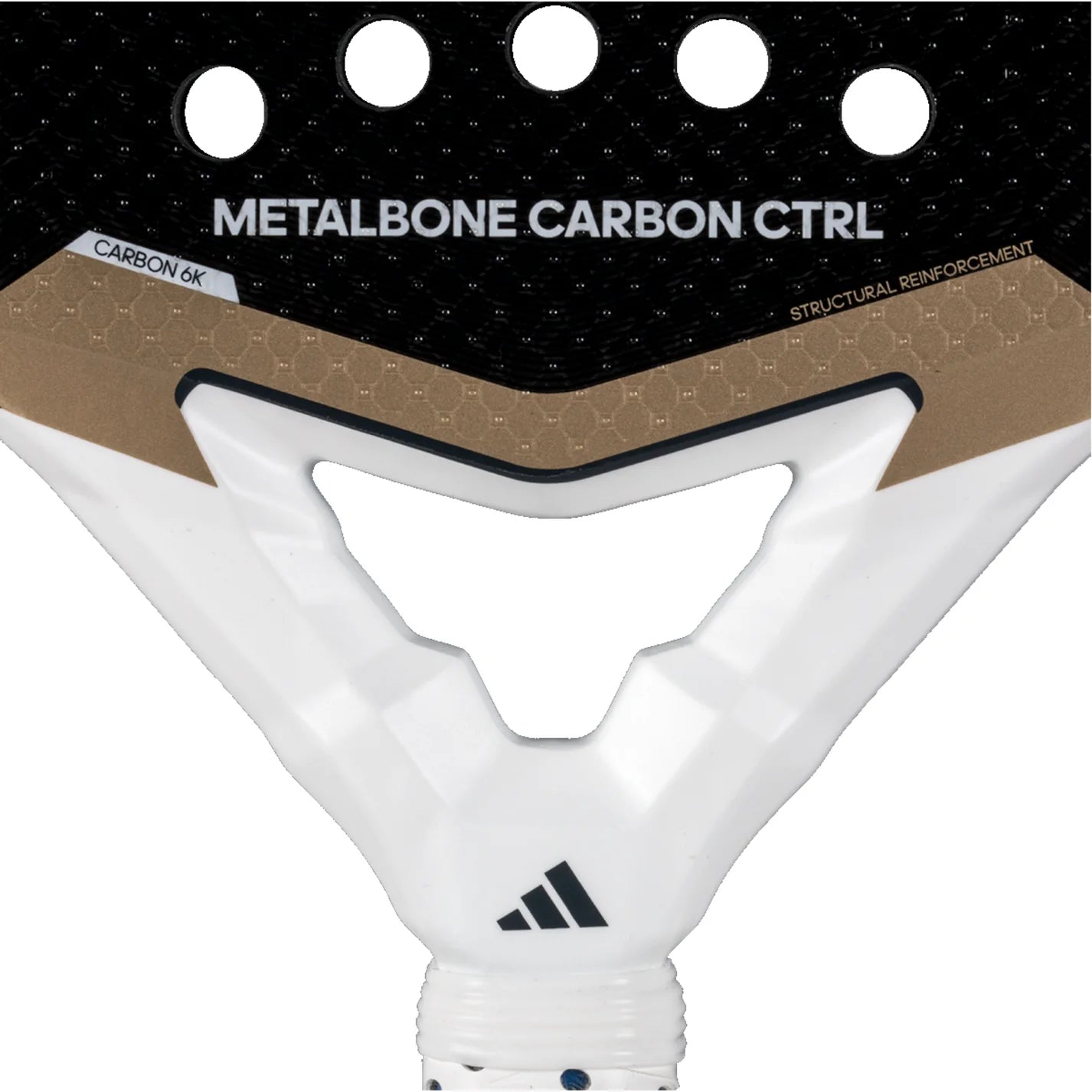 Twin pack of two 2025 Adidas Metalbone Carbon CTRL 3.4 padel rackets - detail view