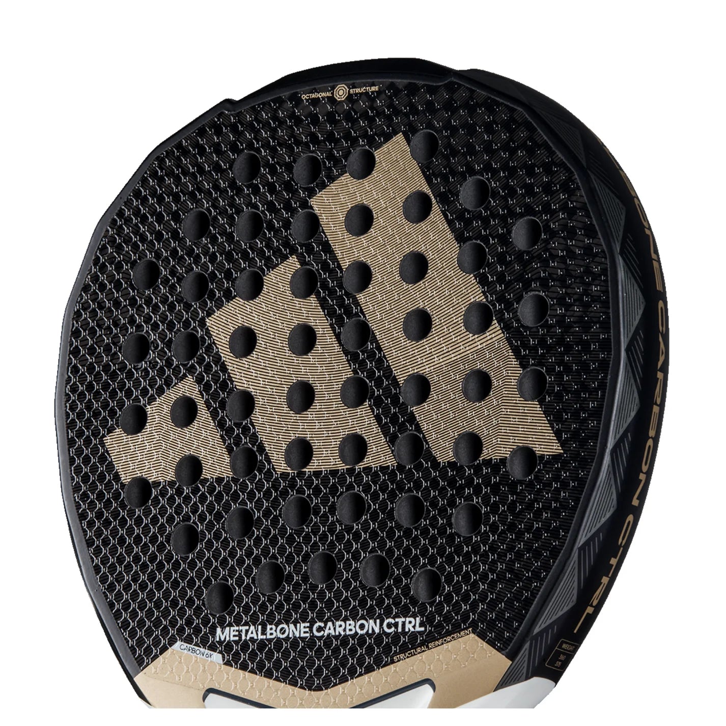Twin pack of two 2025 Adidas Metalbone Carbon CTRL 3.4 padel rackets - face detail view