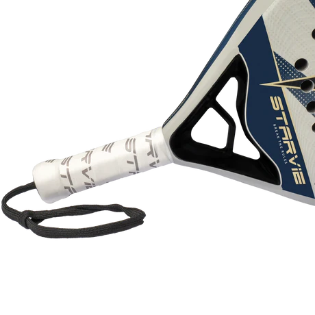 StarVie Arkos padel racket - handle, grip and wrist strap detail