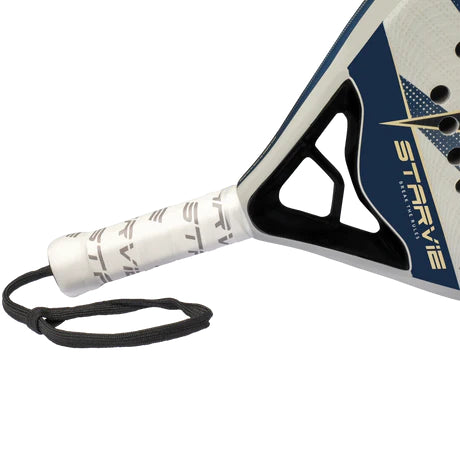 StarVie Arkos padel racket - handle, grip and wrist strap detail