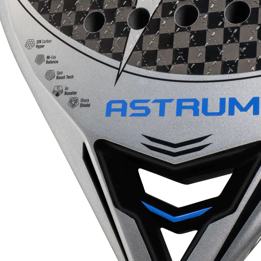 StarVie Astrum + padel racket - face and throat tech-icon detail