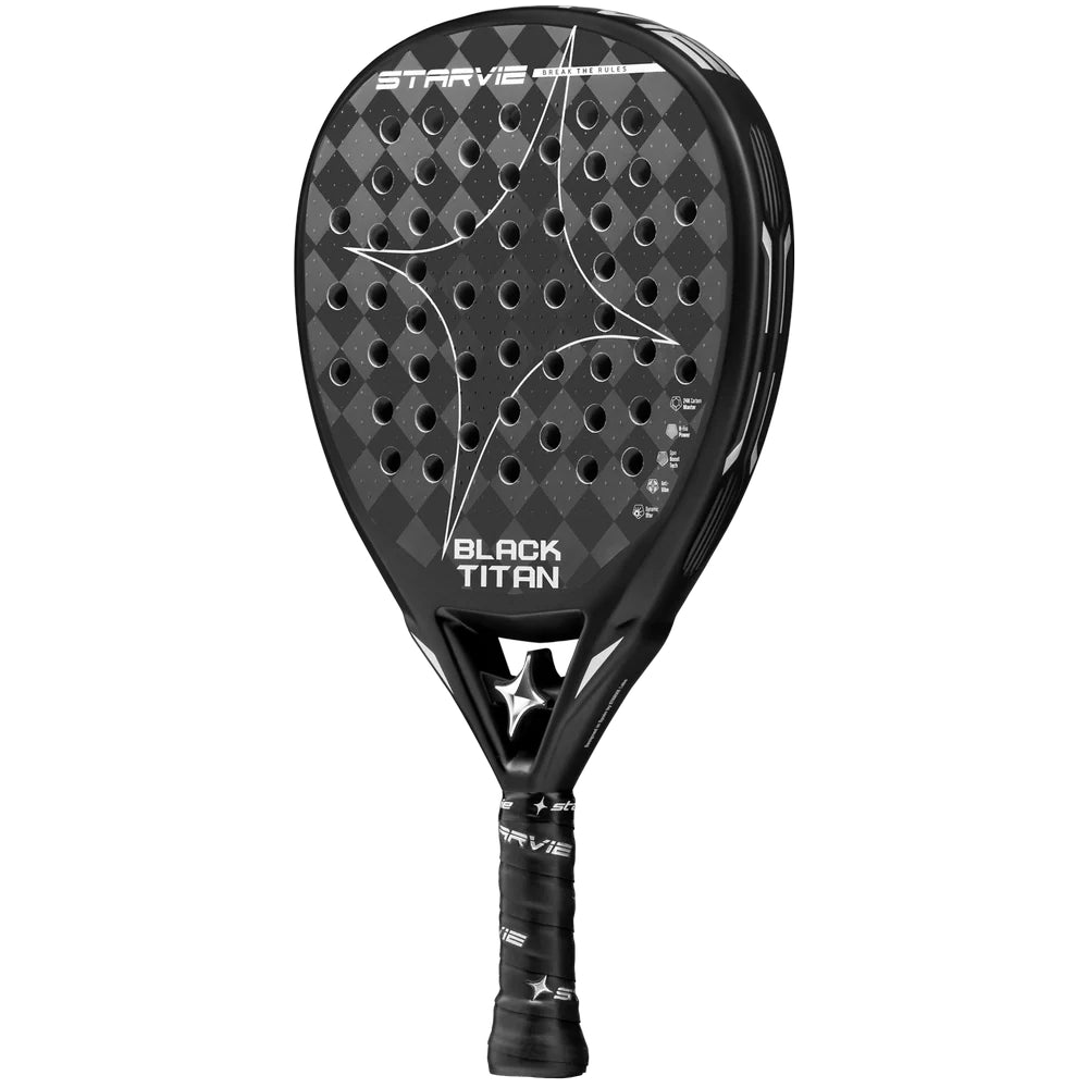 StarVie Black Titan padel racket - reverse face view
