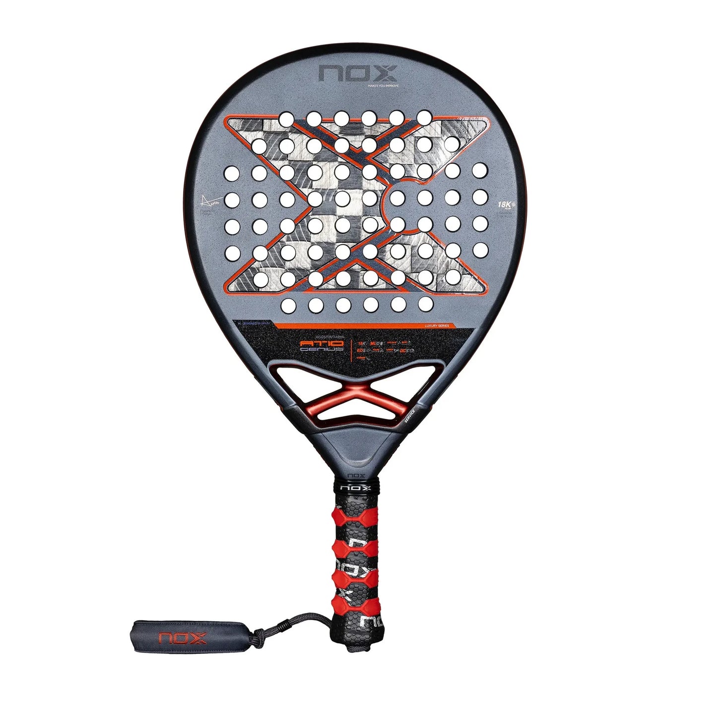 Nox AT10 Genius 18K padel racket and bag bundle (Red) - view 2