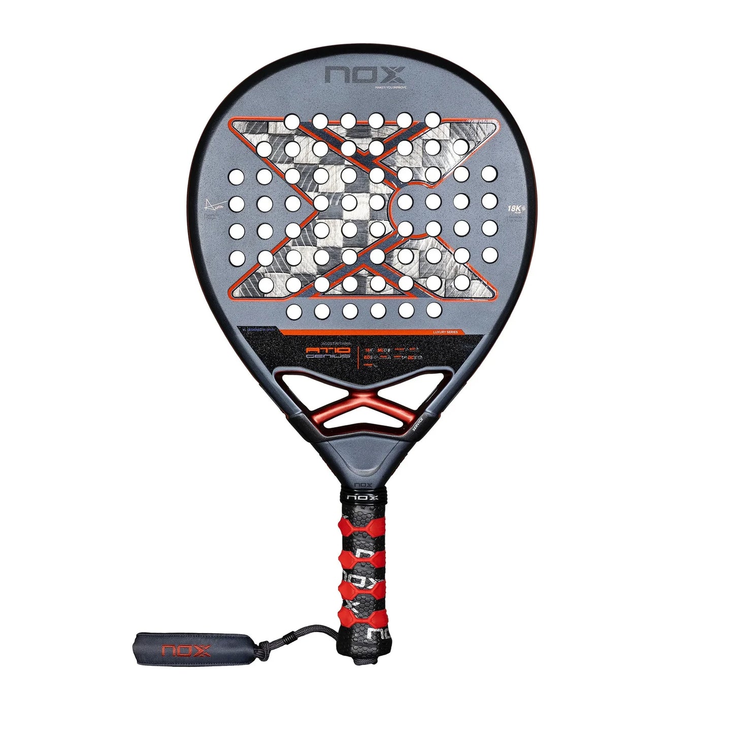 Nox AT10 Genius 18K padel racket and bag bundle (Red) - view 2
