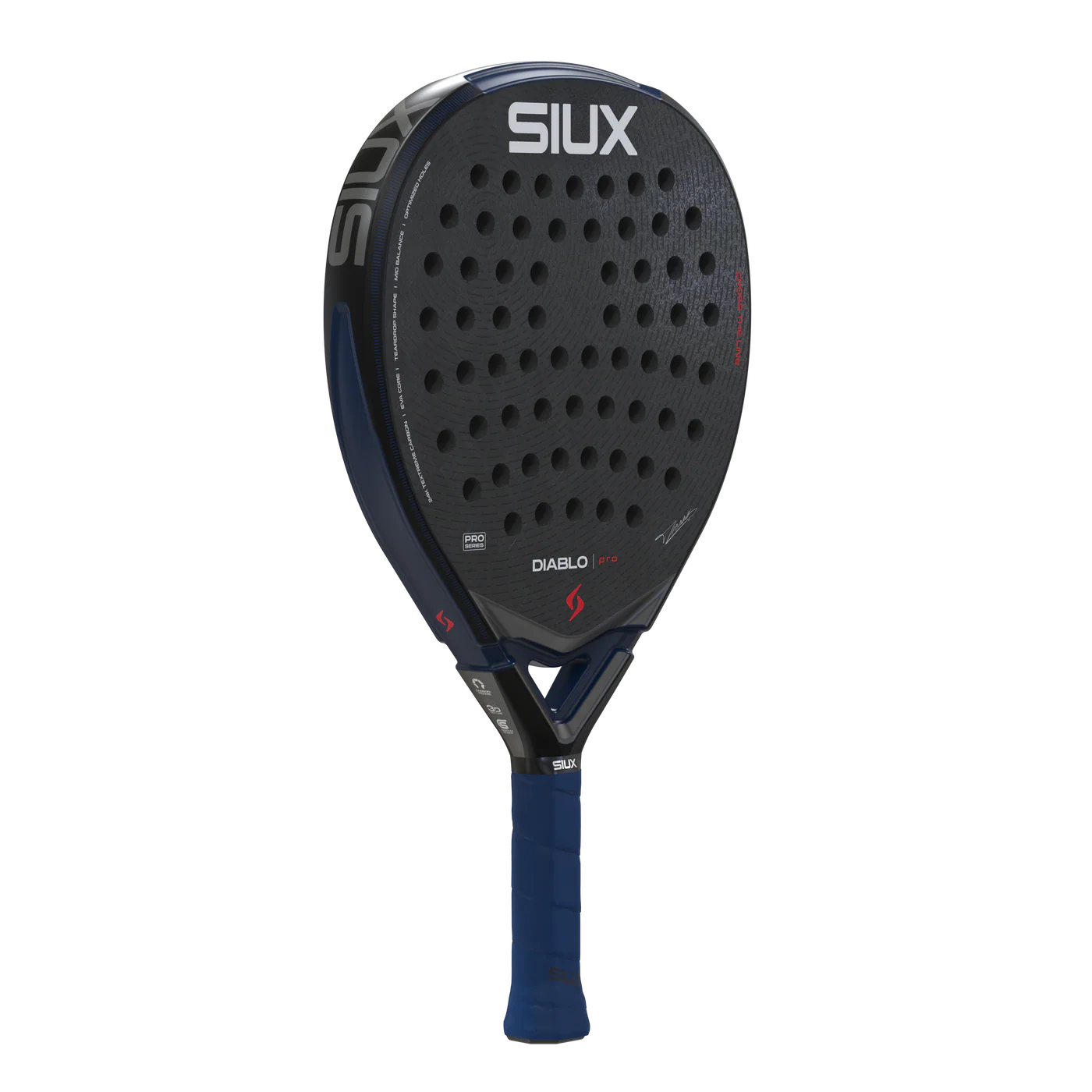 Siux Diablo Pro Night Blue padel racket - full view (alternate 2)