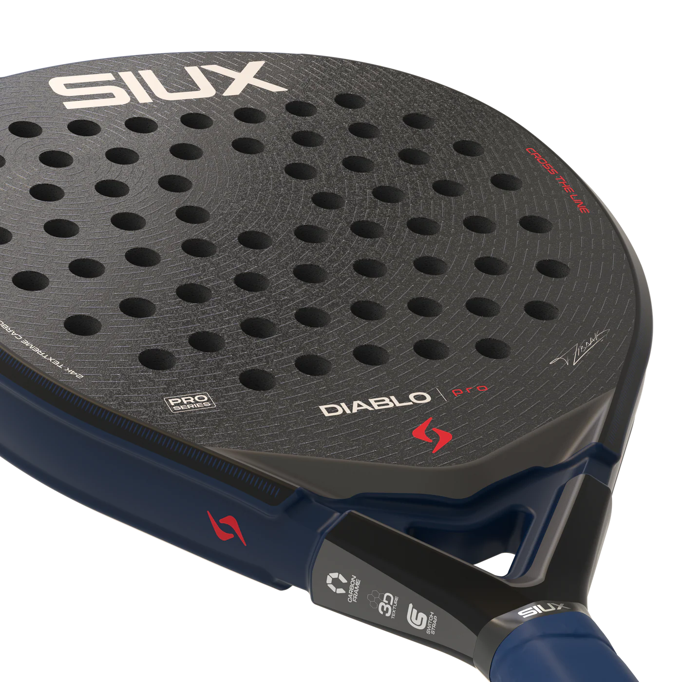 Siux Diablo Pro Night Blue padel racket - full view (alternate 3)