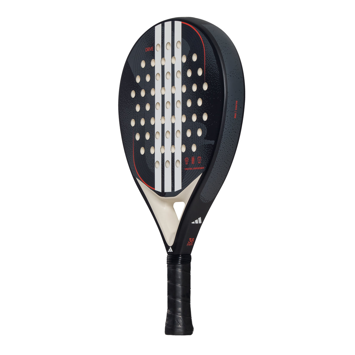 2025 Adidas Drive Black 3.4 padel racket - side view