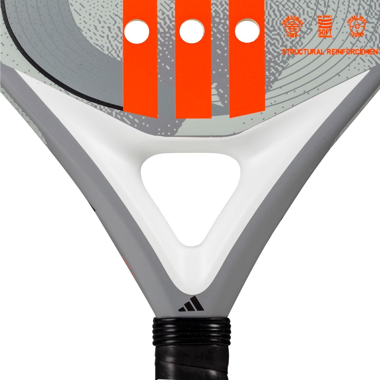 Twin pack of two 2025 Adidas Drive Grey 3.4 padel rackets - detail view