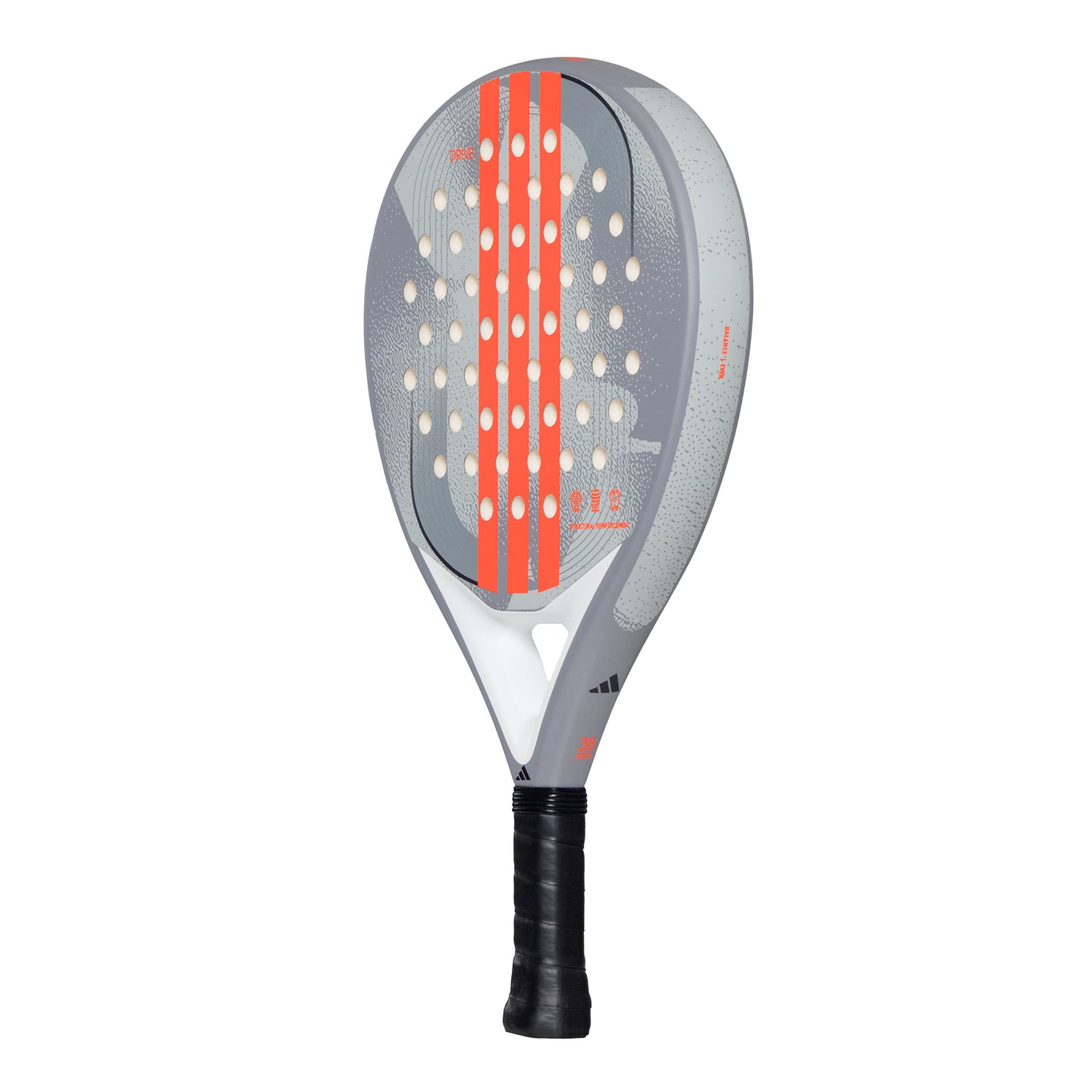 2025 Adidas Drive Grey 3.4 padel racket - side view
