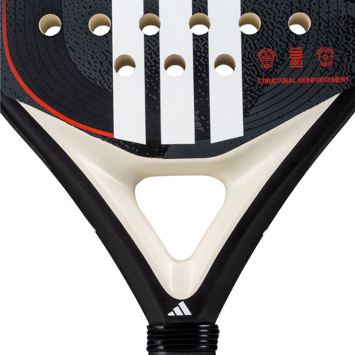 2025 Adidas Drive Black 3.4 padel racket - heart detail