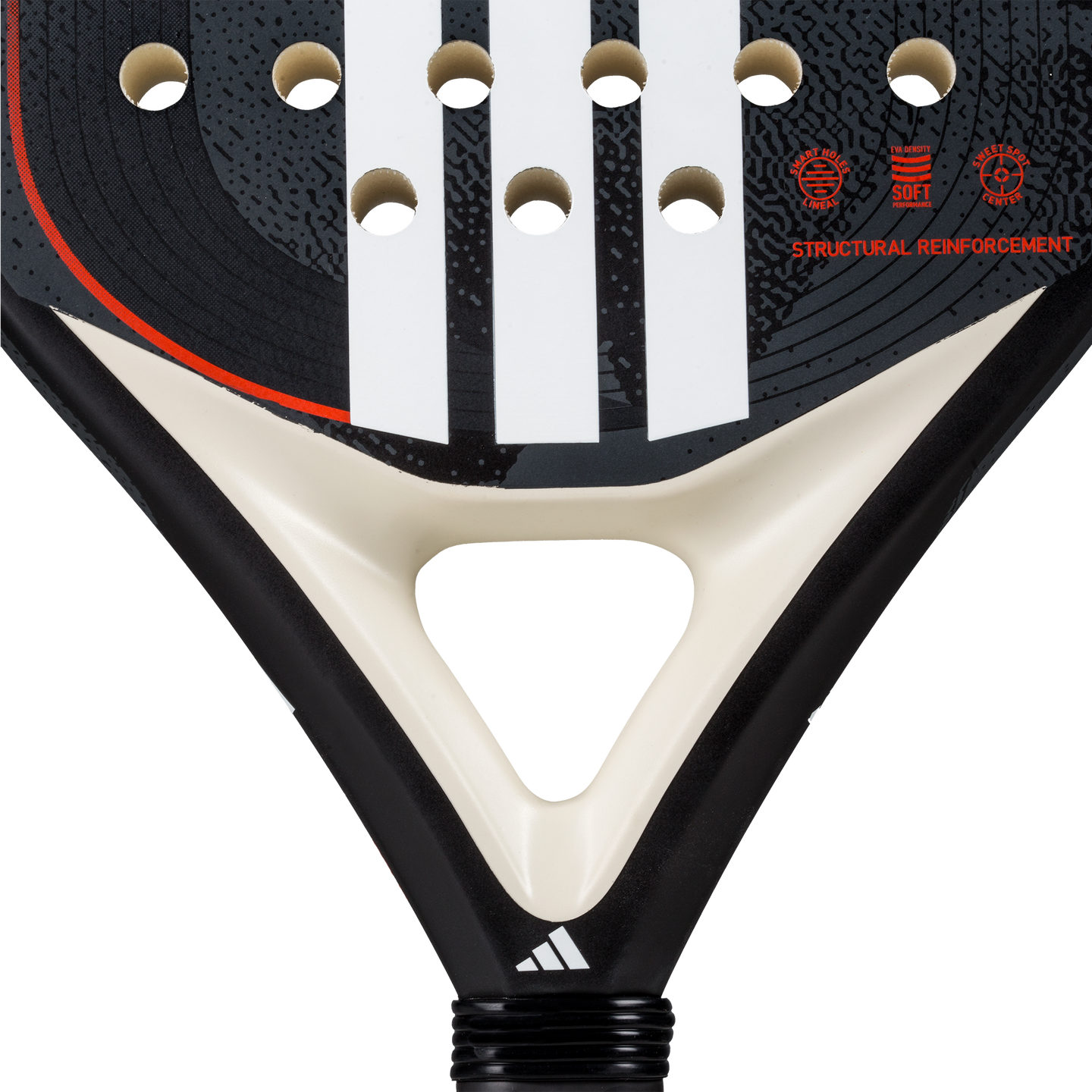 Twin pack of two 2025 Adidas Drive Black 3.4 padel rackets - detail view