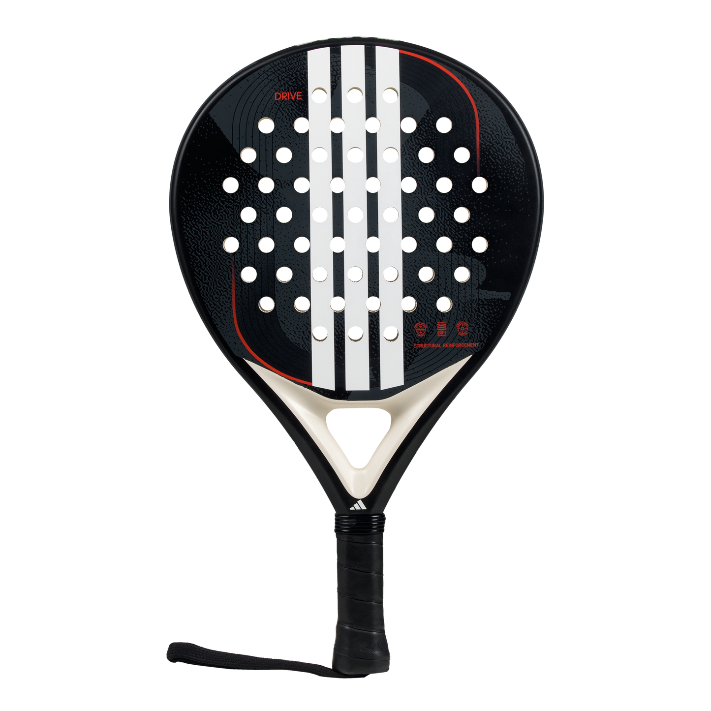 Twin pack of two 2025 Adidas Drive Black 3.4 padel rackets - front view (alternate)
