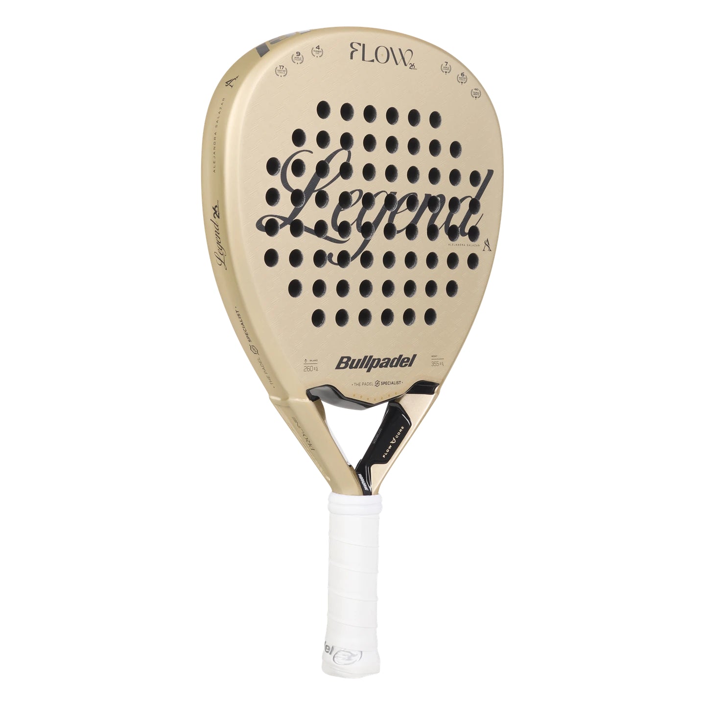 Bullpadel Flow padel racket - angled view