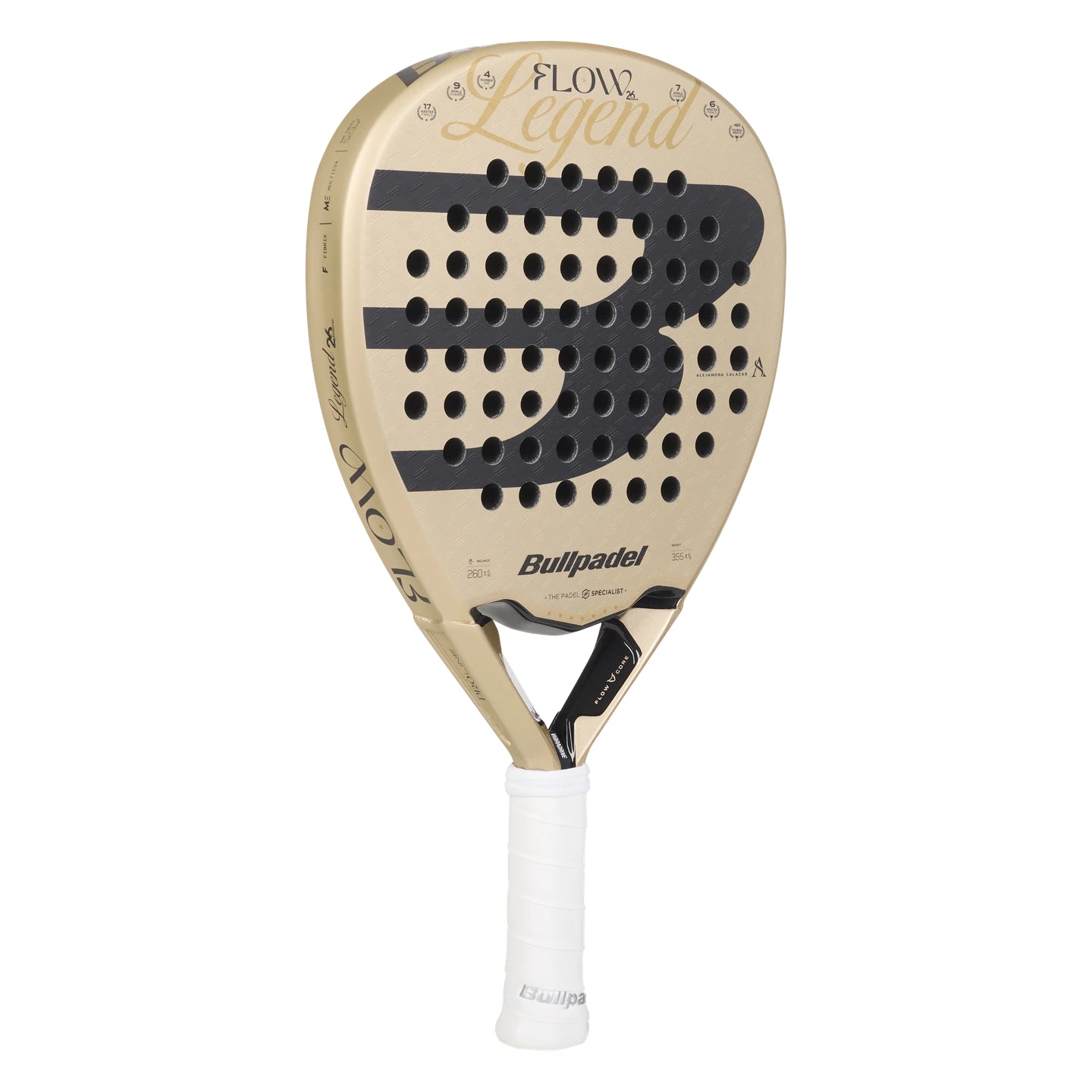 Bullpadel Flow padel racket - angled view (alternate)