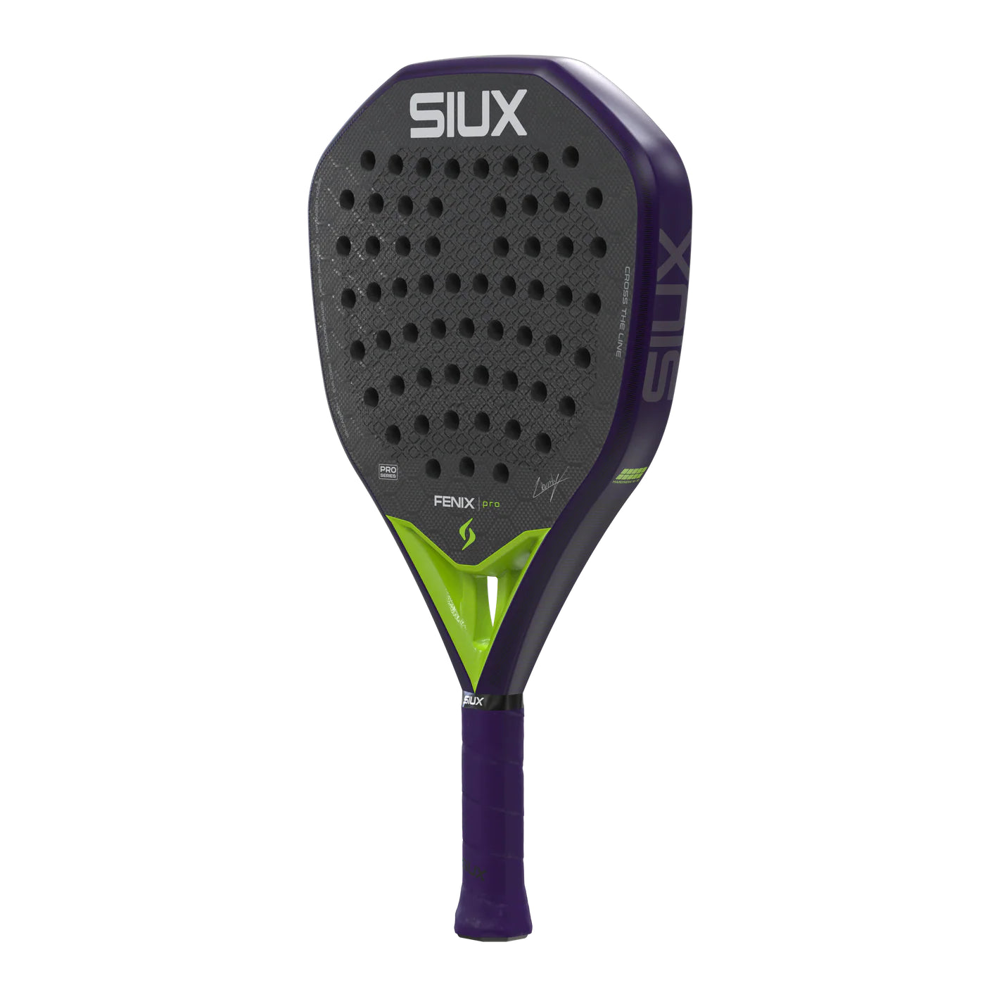 Siux Fenix Pro Glow Purple padel racket - full view