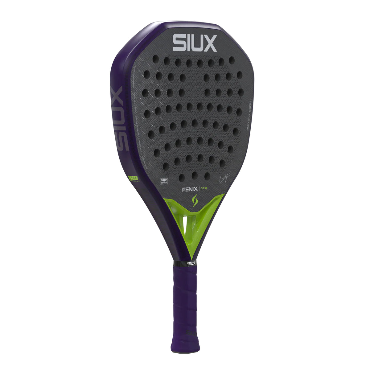 Siux Fenix Pro Glow Purple padel racket - full view (alternate 2)