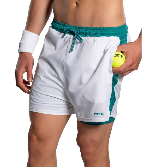 2026 Nox Pro Men's Shorts (White/Ivy Green)