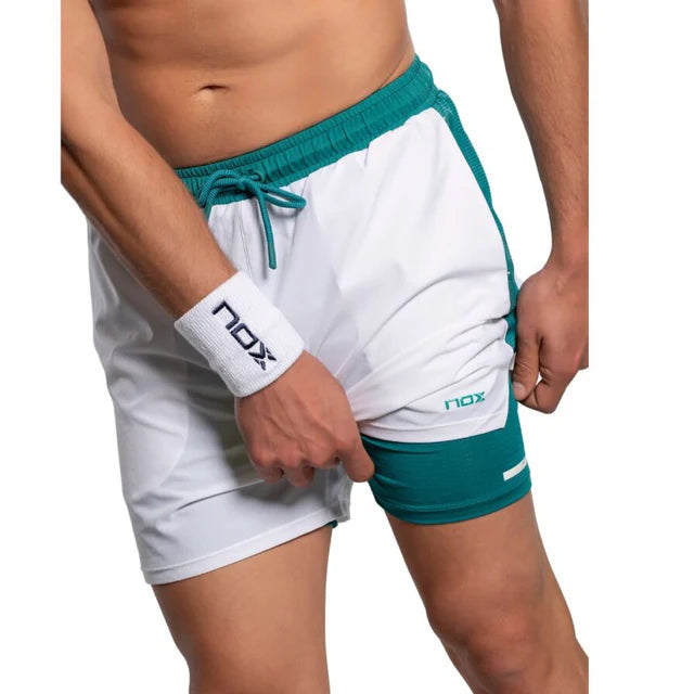 2026 Nox Pro Men's Shorts (White/Ivy Green)