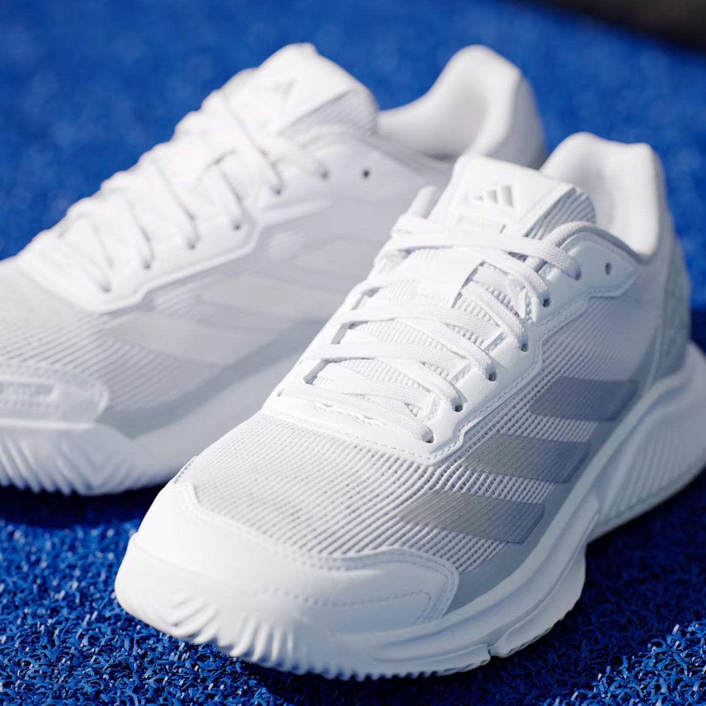 Adidas Courtquick Ladies Padel Shoes (Cloud White/Silver Metallic)