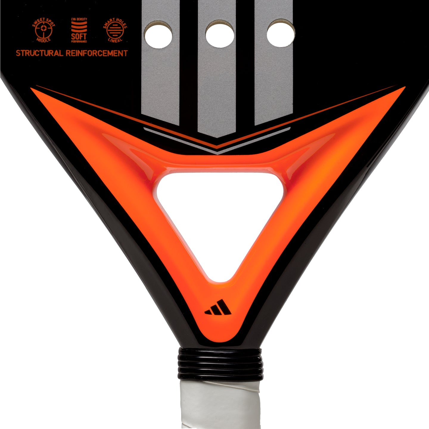 Twin pack of two 2025 Adidas Match Black 3.4 padel rackets - detail view